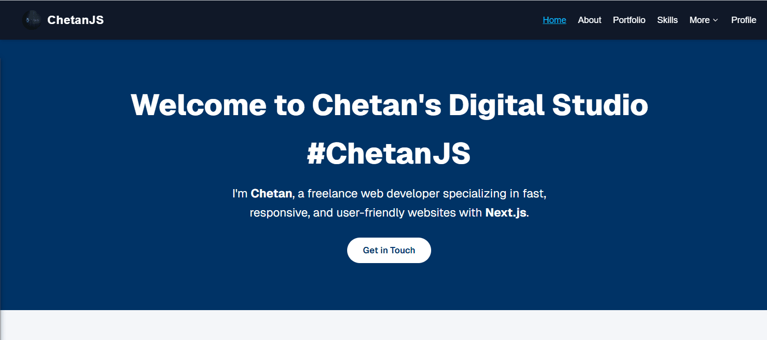 ChetanJS Portfolio